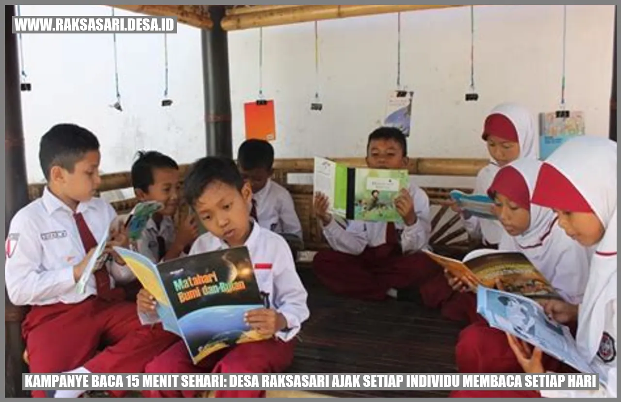 Kampanye Baca 15 Menit Sehari: Desa Raksasari Ajak Setiap Individu Membaca Setiap Hari