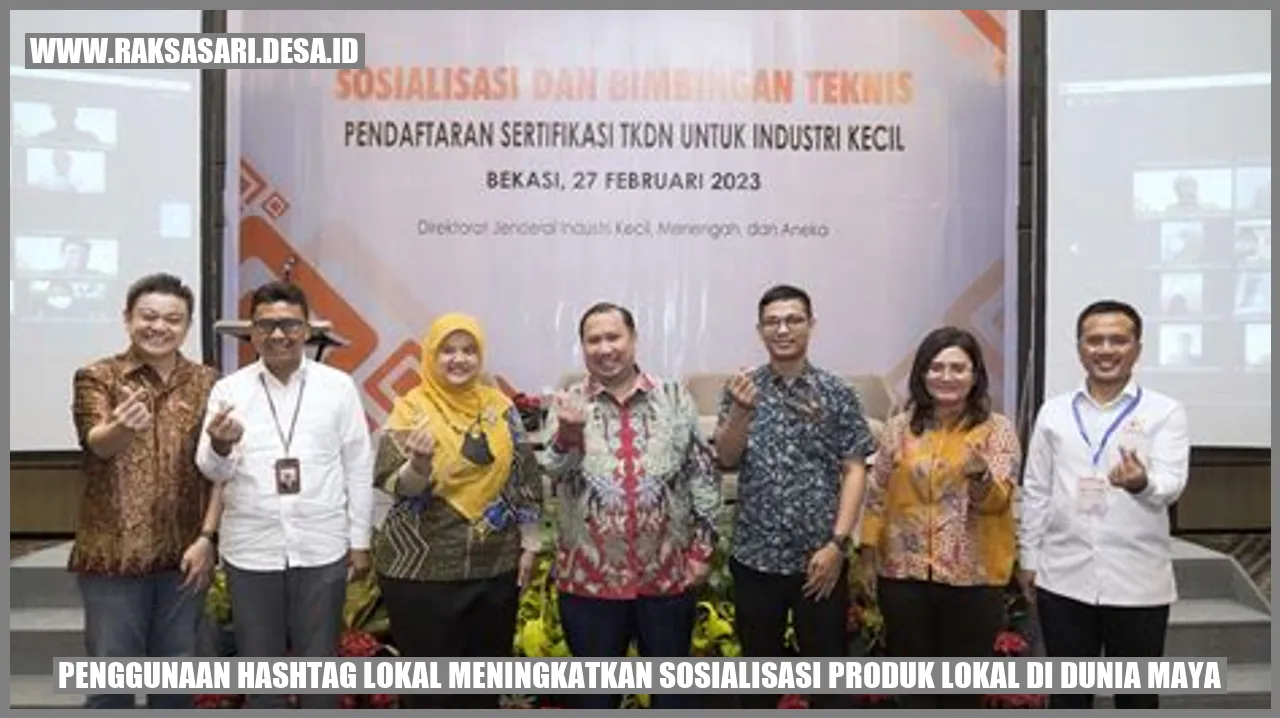Gambar tentang penggunaan hashtag lokal